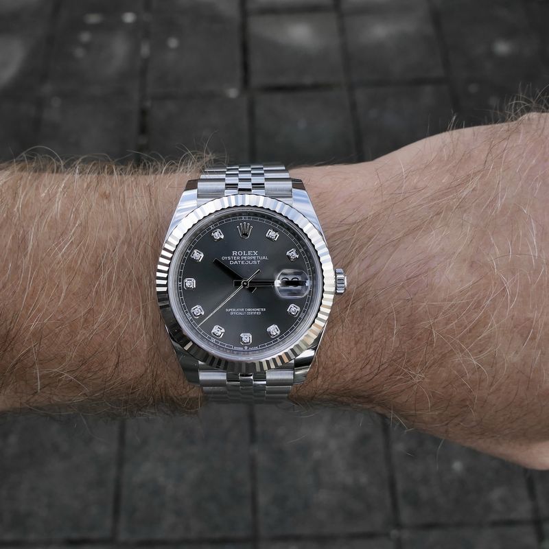 Image 20 of Rolex Datejust 41mm 'Rhodium Diamond Dial' 126334; Automatic men's watch