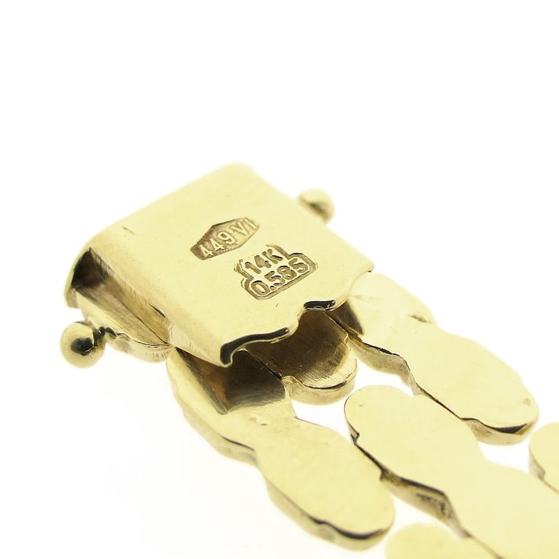 Image 6 of Gold Bismarck link bracelet; 19.5 cm