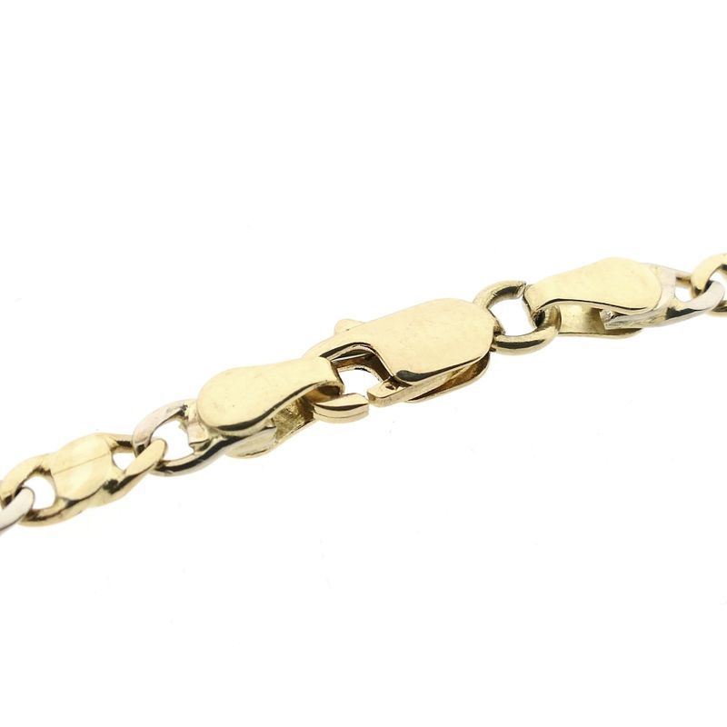Afbeelding 4 van Bicolor gouden valkenoog schakelketting