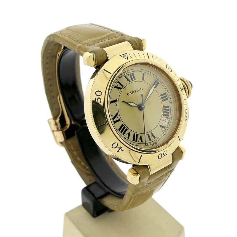 Image 3 of Cartier Pasha Automatic; 18k gold unisex watch