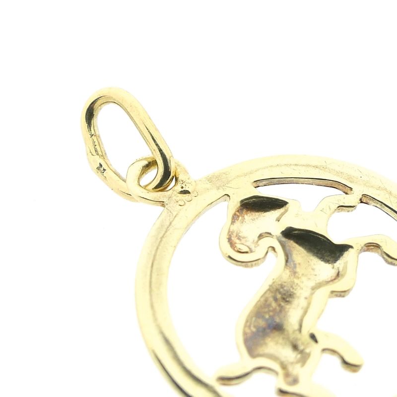 Image 8 of Gold zodiac sign pendant; Aries