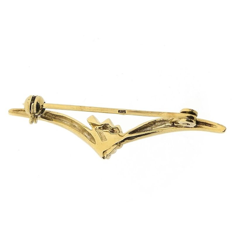 Image 6 of Vintage gold fantasy brooch