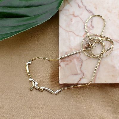 Image 2 of Two-tone gold necklace with 0.02 ct. diamond | 46 cm