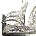 Image 3 of Antique ship brooch in filigree technique