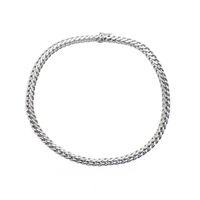 Silver robust gourmet link chain | 38 cm