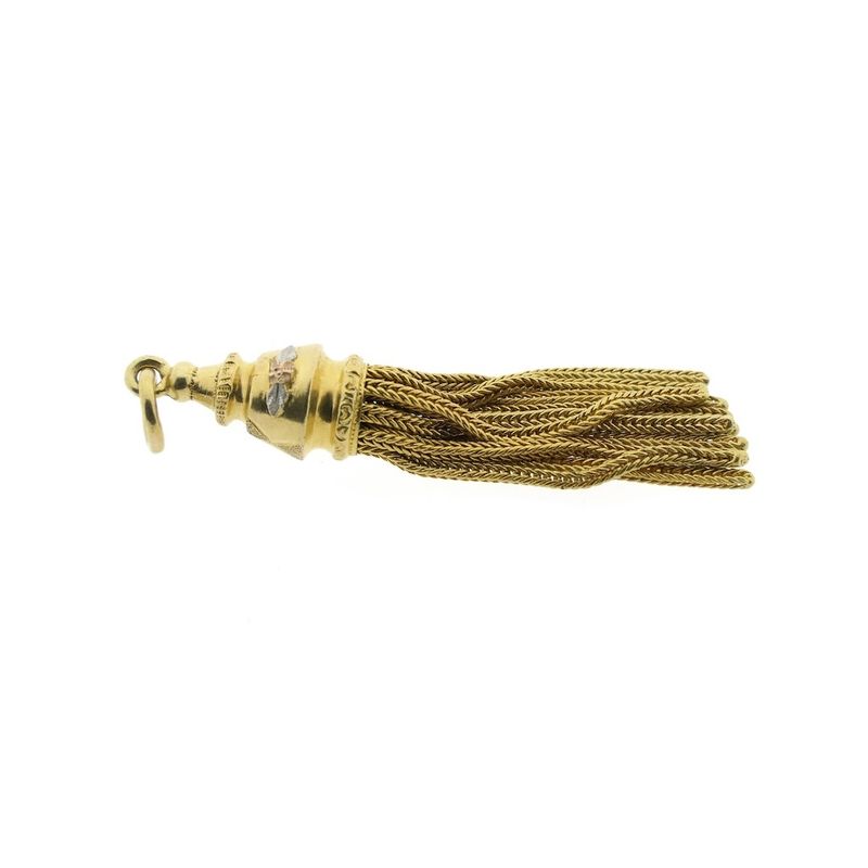 Image 5 of Antique gold pendant with tassels