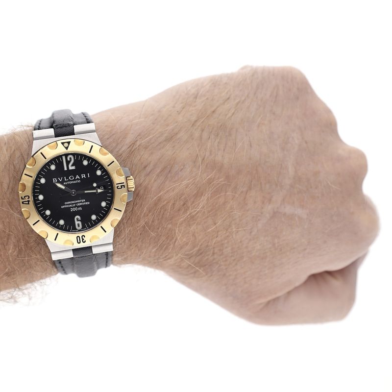 Image 17 of Bvlgari Diagono Diver SD38SG; Automatic gold/steel watch