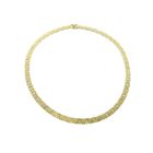 Image 9 of Gold flat Bismarck link necklace