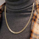 Image 10 of Gold gourmet link chain | 60.5 cm