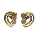 Image 1 of Gold fantasy stud earrings with zirconia
