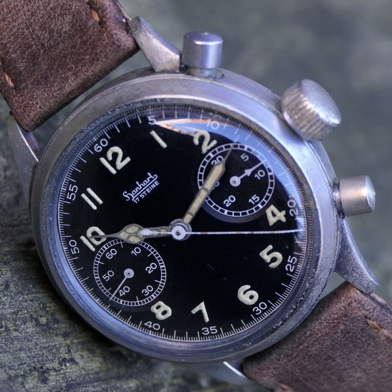 Image 16 of Hanhart Chrono Flyback; WW2 Luftwaffe Flieger Uhr