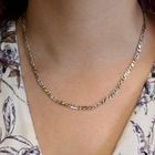 Image 9 of Two-tone gold Figaro link chain