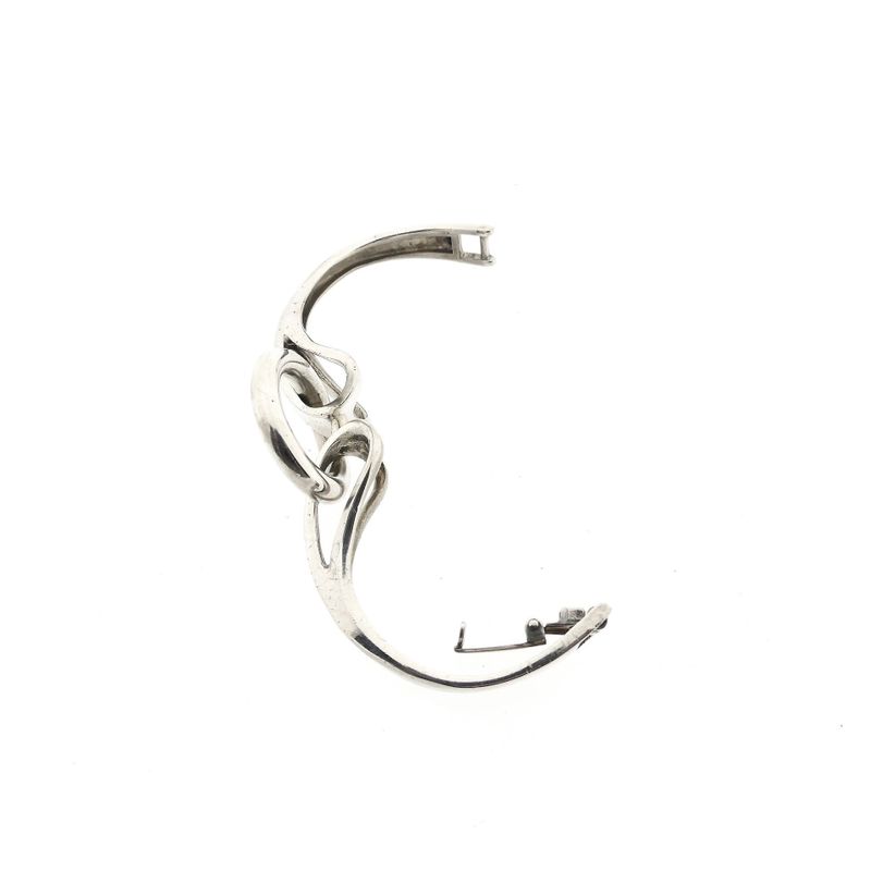 Image 9 of Silver Robust Fantasy Slave Bracelet; Size M