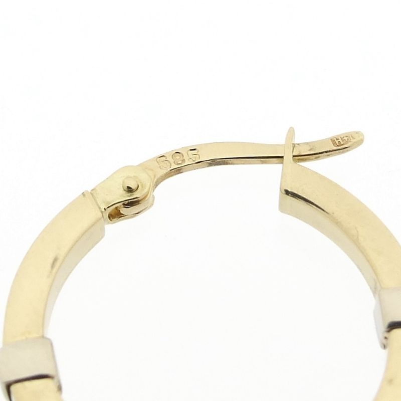 Image 4 of Two-tone gold earrings | Ø 19.0 mm