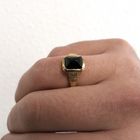 Image 11 of Vintage gold men's ring with onyx
