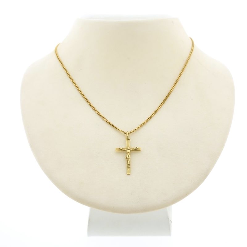 Image 4 of Gold pendant of cross with corpus