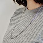 Image 4 of White gold anchor link chain | 66 cm