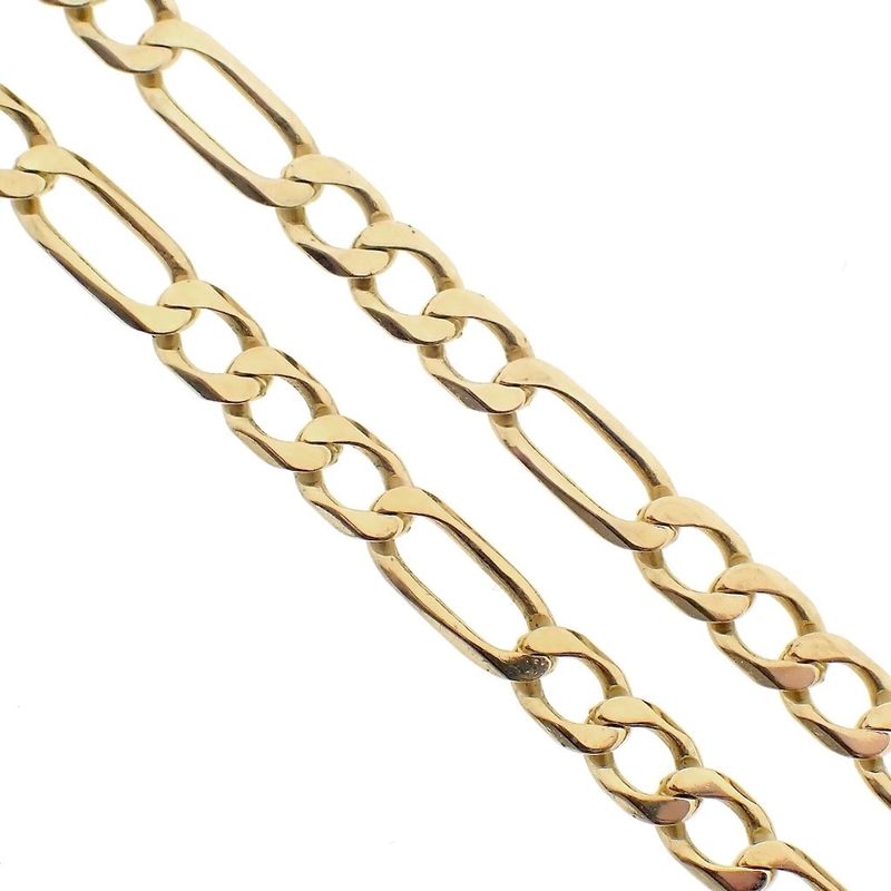 Image 3 of Gold Figaro link chain | 59.5 cm