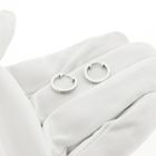 Image 7 of White gold earrings with diamond; 0.08 ct. | Ø 12.9 mm
