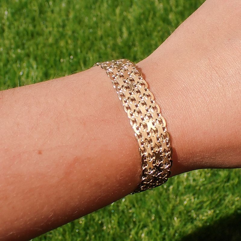 Image 4 of Vintage gold wide bracelet | 19.5 cm