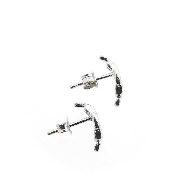 Image 5 of Silver stud earrings | Milanese design