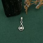 Image 2 of Subtle white gold pendant with diamond; 0.02 ct.