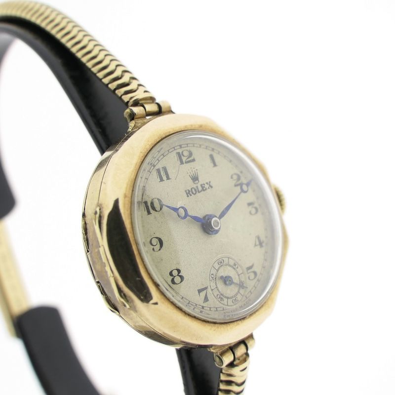Image 2 of Rolex Art Deco; Antique gold ladies' watch
