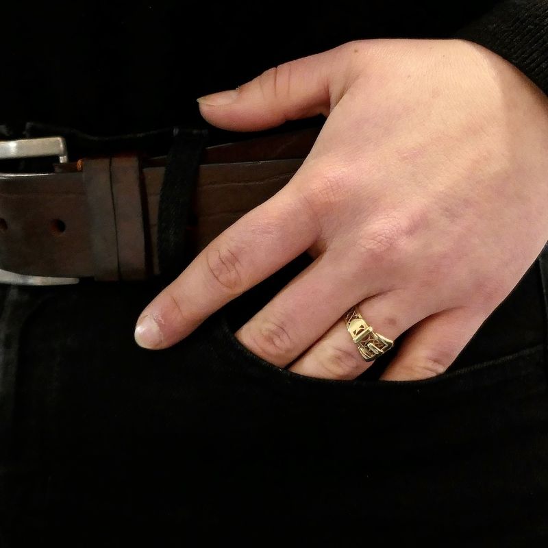 Image 7 of Gold ring from a belt with buckle | Vintage