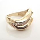 Image 1 of Gold pavé ring with zirconia