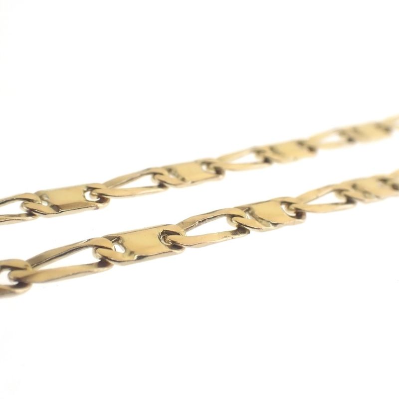 Image 4 of Solid gold fantasy/figaro link chain | 43 cm