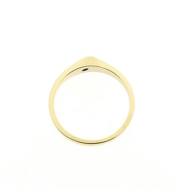 Image 5 of Gold solitaire ring with diamond; 0.02 ct.