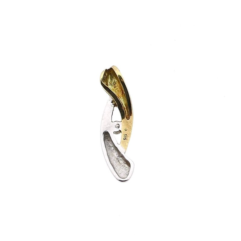 Image 7 of Bicolor Gold Pendant with Diamond; 0.03 ct.