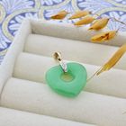 Image 2 of Gold jade pendant with diamond | 0.03 ct.