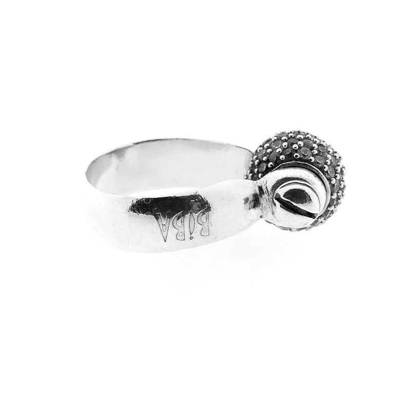 Image 5 of Silver rotating women's ring with zirconia | BIBA