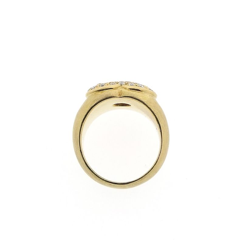 Image 6 of Gold ring with heart shape and diamonds 1.60 ct.