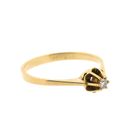 Image 7 of Gold solitaire ring with diamond; 0.05 ct.