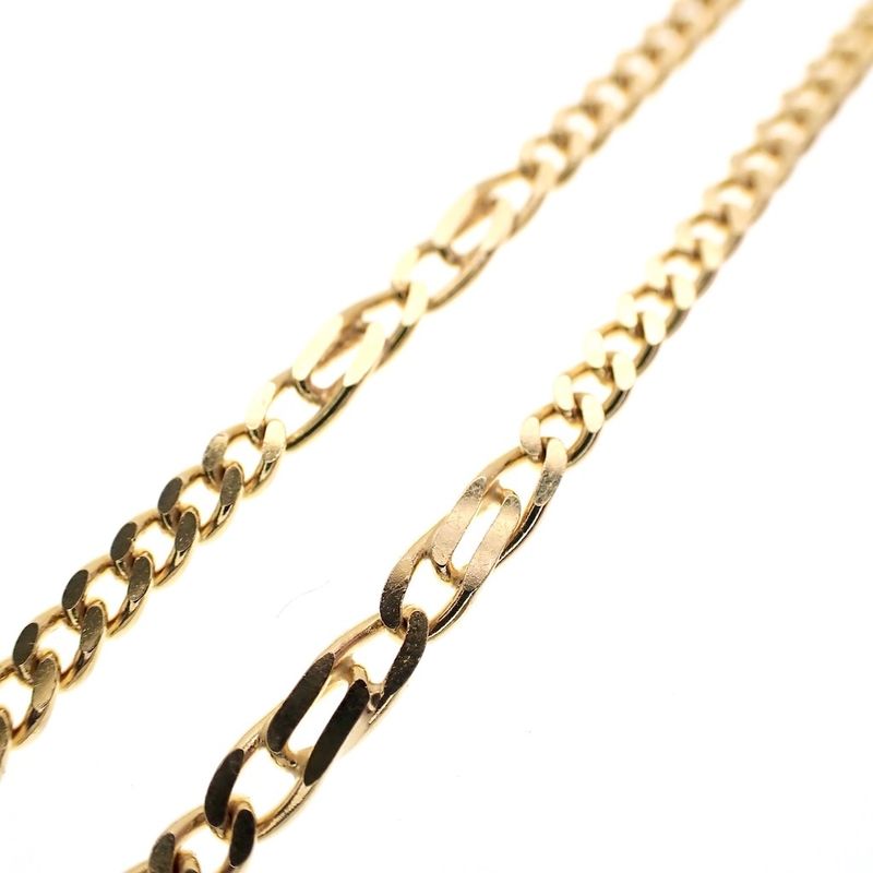 Image 3 of Gold Figaro link chain | 45 cm