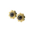 Image 7 of Gold stud earrings with garnet