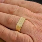 Image 8 of Gold signet ring with zirconia