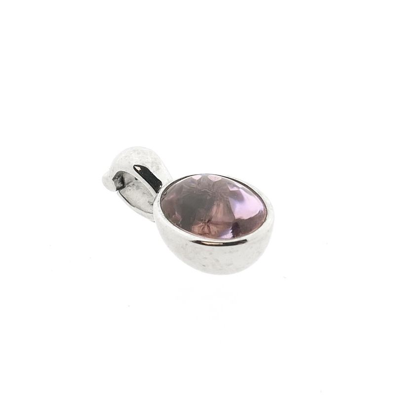 Image 3 of Platinum pendant with pink amethyst