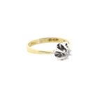 Image 4 of Bicolor gold solitaire ring with diamond; 0.035 ct.
