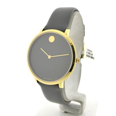 Image 2 of Movado Museum Classic 70th Anniversary; Gold-plated women's watch with gray dial; 0607140