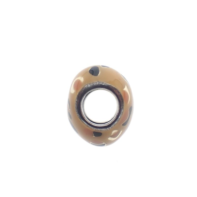 Image 4 of Pandora charm; Silver; Leopard print Heart