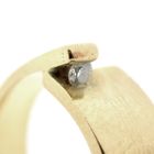 Image 3 of Golden fantasy ring with diamond 0.035 ct.