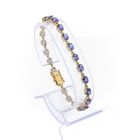 Image 1 of Gold bracelet with amethyst | 18.5 cm