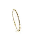 Image 1 of Two-tone gold Monte Carlo link bracelet