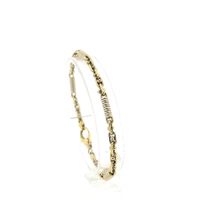 Two-tone gold Monte Carlo link bracelet