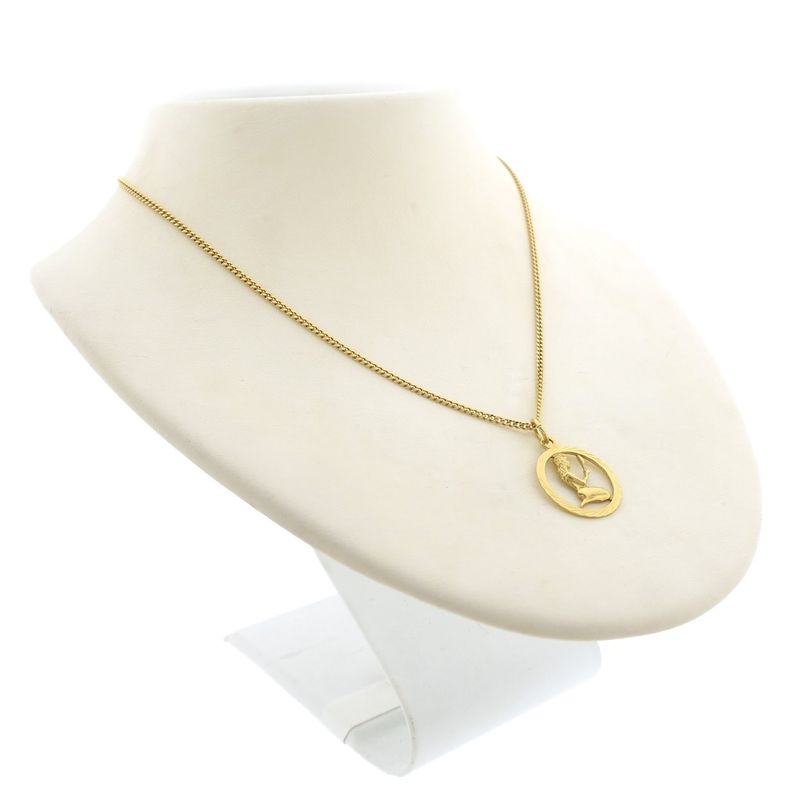 Image 6 of Gold zodiac sign pendant; Virgo