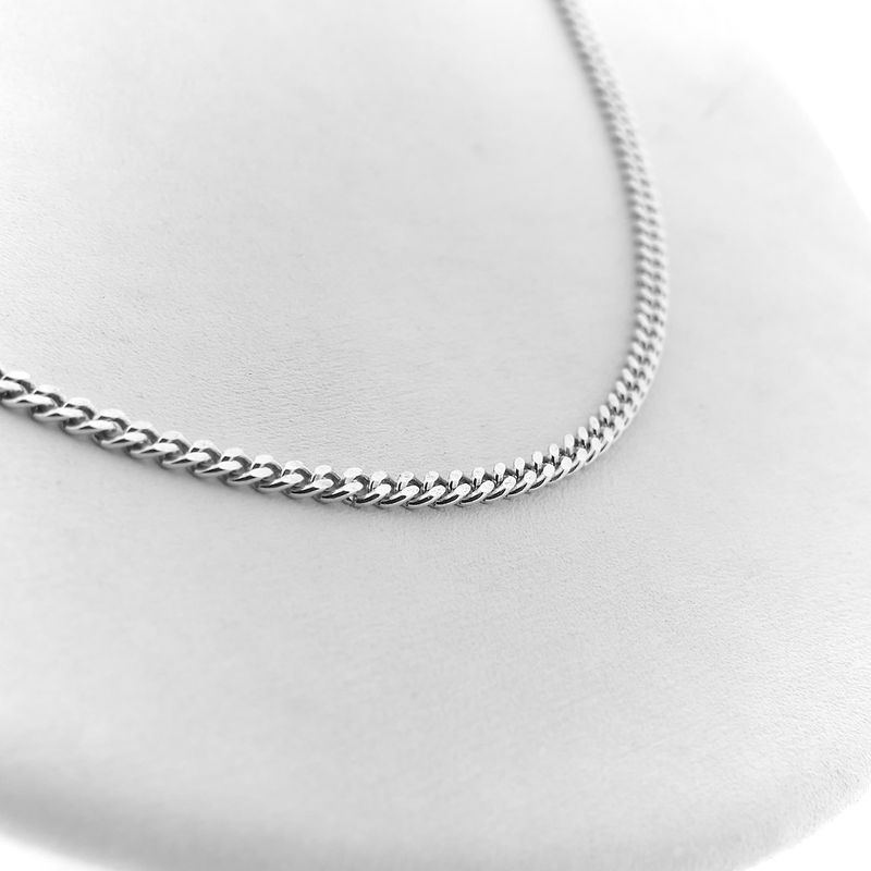 Image 6 of Silver gourmet link necklace | 69 cm