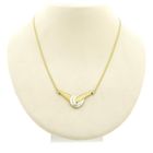 Image 1 of Two-tone necklace with a fixed pendant and a 0.005 ct. diamond | 46 cm